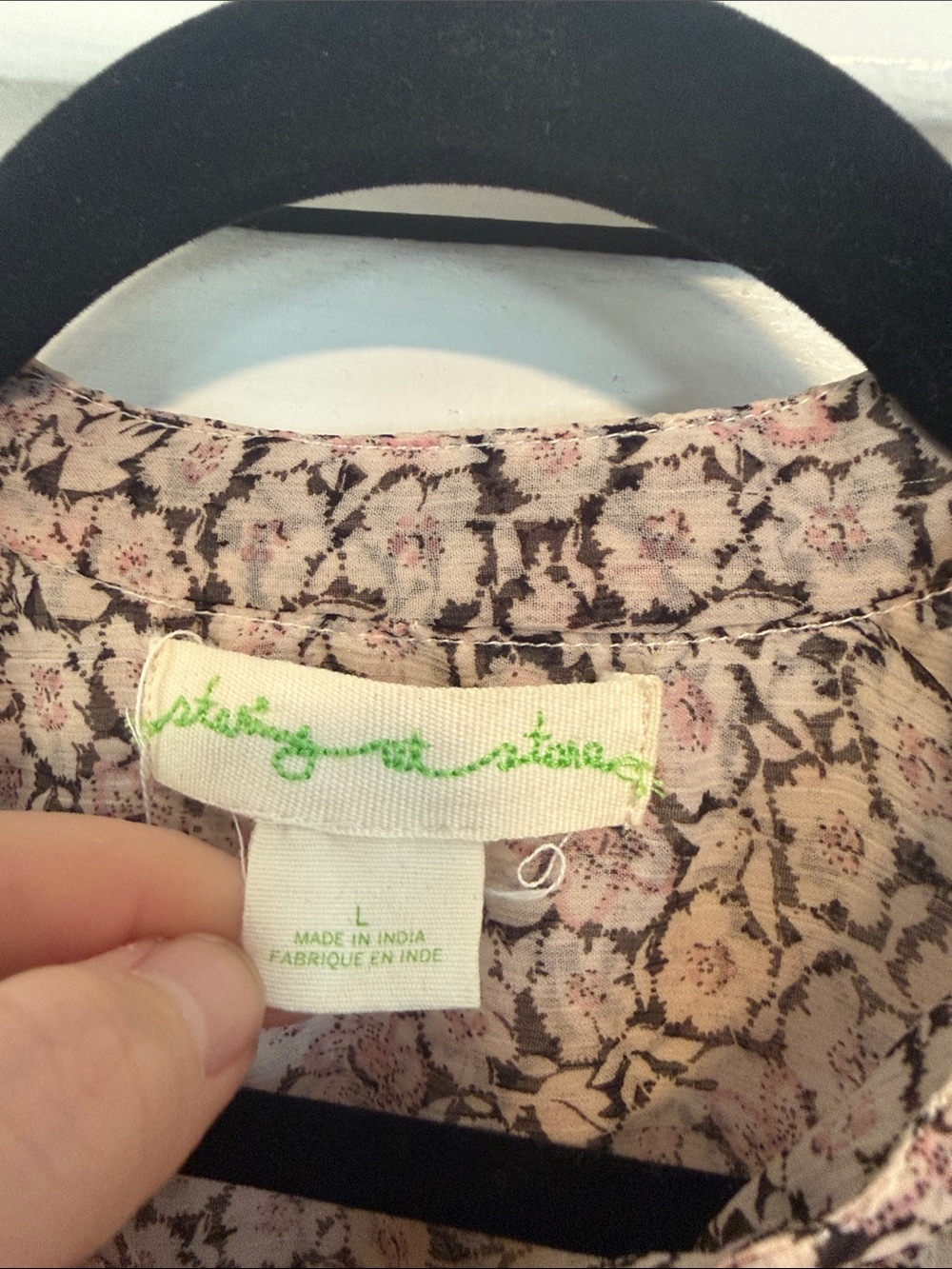 🌻 Anthropologie Staring at Stars Sheer Floral Blouse (flawed) - Picture 2 of 8